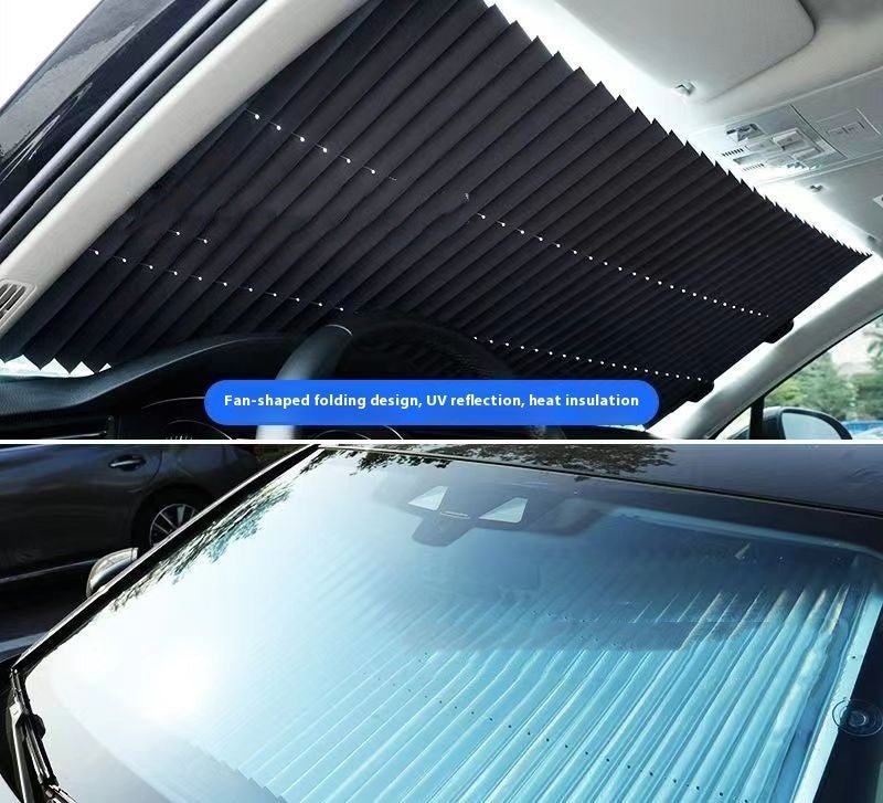 Automatic Retractable Windshield Sunshade | Reflective, Thick, Universal