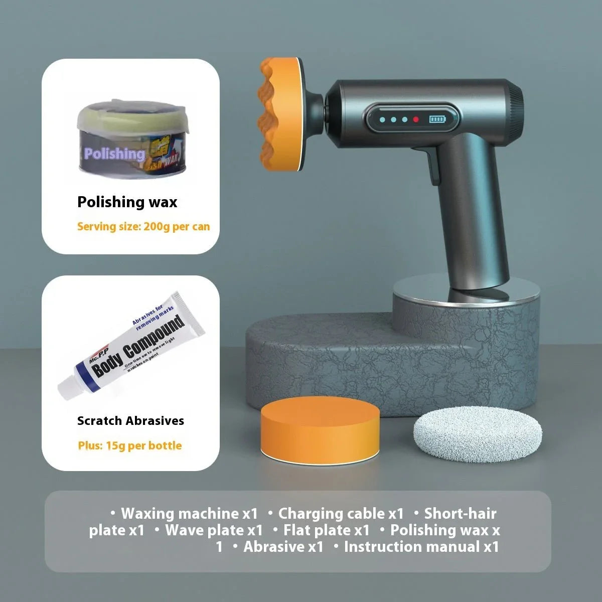 Wireless Car Polishing Machine | Cordless Waxing & Sealing Glaze Kit