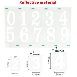 Reflective Number Stickers | Custom Car Plate Styling & Low-Light Visibility