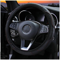 Carbon Fiber Sport Steering Wheel Cover | All-Season Grip & Premium Comfort