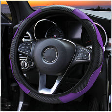 Carbon Fiber Sport Steering Wheel Cover | All-Season Grip & Premium Comfort