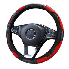 Carbon Fiber Sport Steering Wheel Cover | All-Season Grip & Premium Comfort
