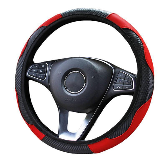 Carbon Fiber Sport Steering Wheel Cover | All-Season Grip & Premium Comfort