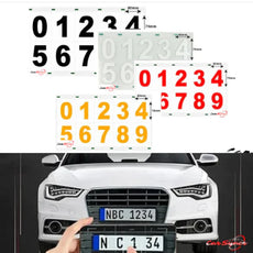 Reflective Number Stickers | Custom Car Plate Styling & Low-Light Visibility