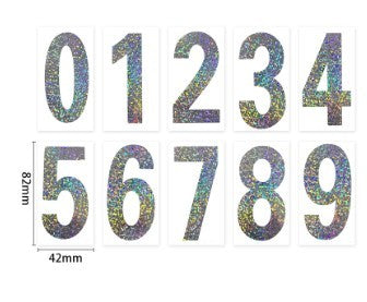Reflective Number Stickers | Custom Car Plate Styling & Low-Light Visibility