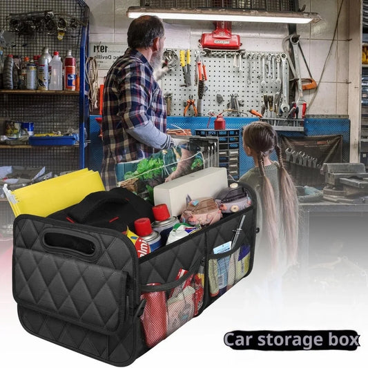 Foldable Trunk Organizer with Handles | Waterproof Car Storage Box