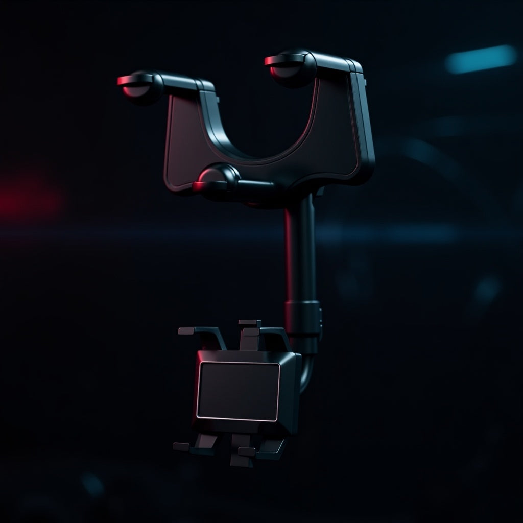 Rearview Mirror Phone Holder | 360° Rotatable, One-Hand Clamp, Universal
