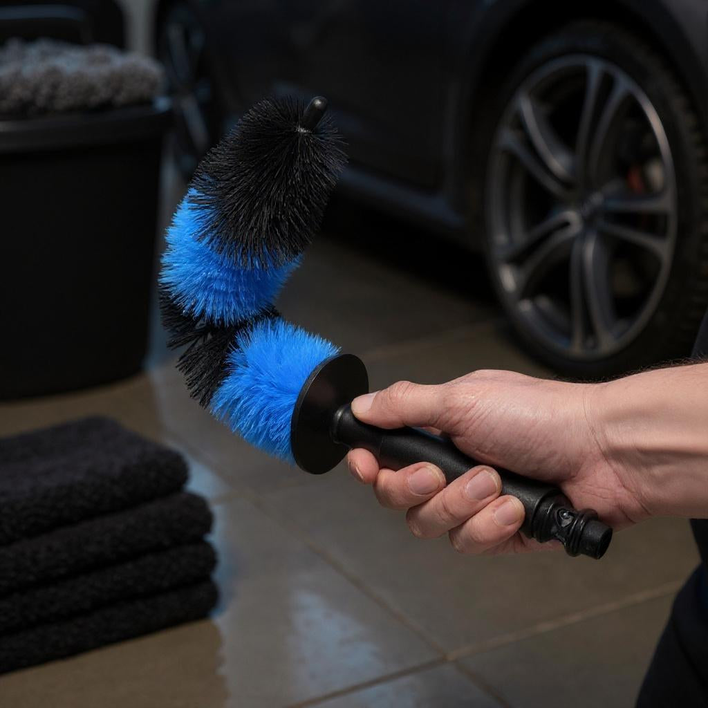 Bendable Wheel Cleaning Brush | Flexible Scratch-Free Rim Cleaner