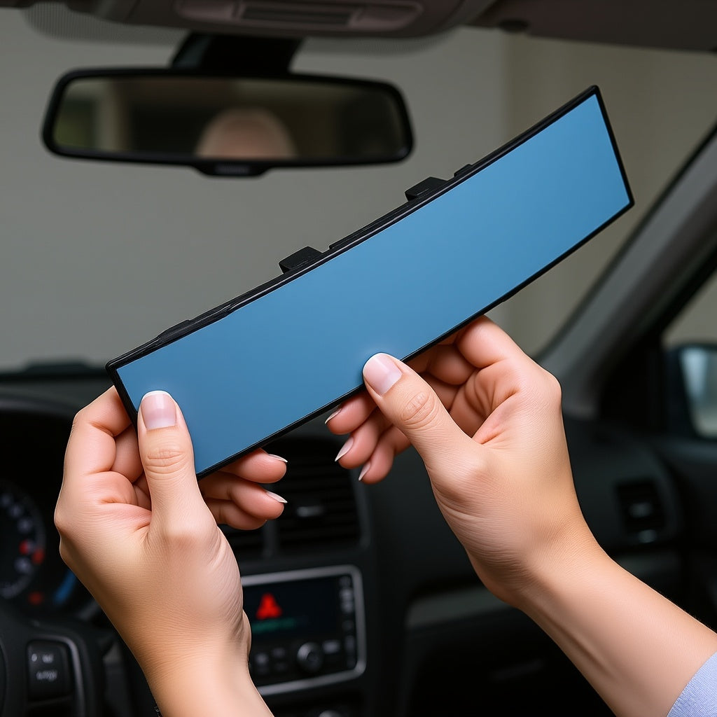 Universal HD Rearview Mirror — Wide View, Blue Anti-Glare Glass