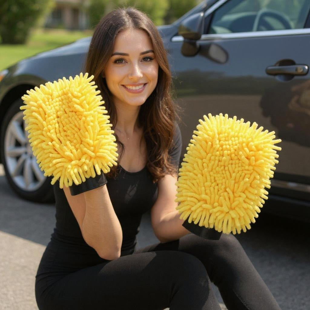 UltraSoft Microfiber Wash Gloves | Professional-Grade Car Wash Mitts